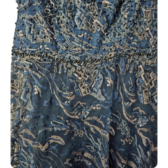 Mac Duggal Embellished Illusion Butterfly Sleeve A-Line Gown SZ 16 NWT - Picture 7 of 15